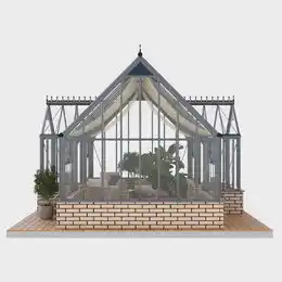 Теплица «GreenDi» Model 3 - Т-образная / Цоколь с двумя тамбурами, размер 3,5x6 м (индивидуальный заказ)