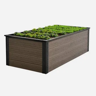 Грядки с алюминиевым каркасом + ДПК