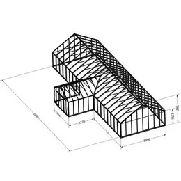 Проект теплицы "GreenDi Model 2 размером 6х10 м, комплектация "Люкс"