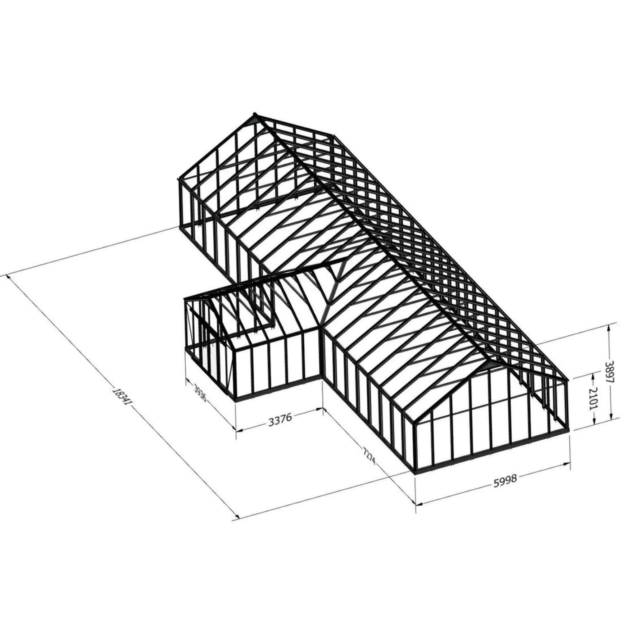 Проект теплицы "GreenDi Model 2 размером 6х10 м, комплектация "Люкс"