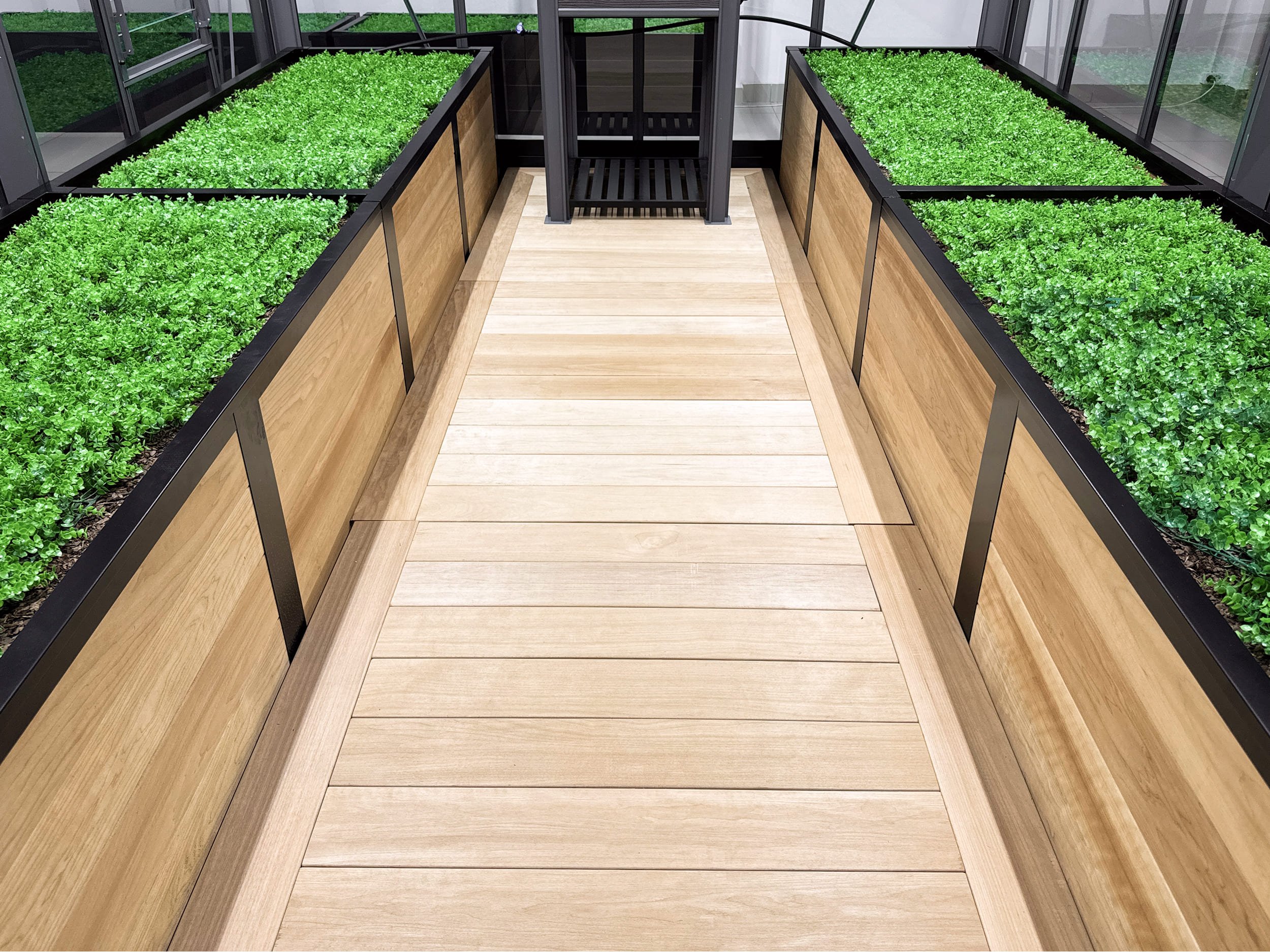 Thermowood parquet flooring is an eco-friendly and durable surface with a natural wood texture. It is resistant to moisture, temperature changes, and deformation.
